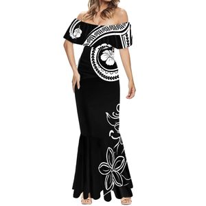 Abito da sirena con stampa <span class=keywords><strong>tribale</strong></span> Hawaii personalizzato di alta qualità all'ingrosso abiti stampati Casual per donne di Design nuovo - Product Image 3