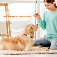 Nouveau traceur GPS pour animaux de compagnie en plastique étanche avec flash LED et alerte sonore, batterie 850 mAh, adapté aux chiens et aux chats