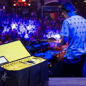 Estuche de Almacenamiento de Música para DJ, Portátil, de EVA Rígida, Tamaño Personalizado, con Fibra de Carbono, Esponja Amortiguadora de Super Calidad Integrada para Mezclador y Reproductor - Product Image 2