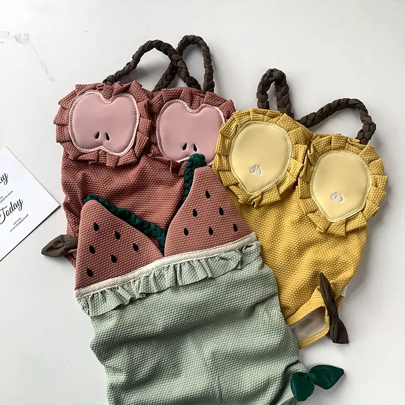 Estilo coreano Ins moda niños fruta traje de baño lindo traje de baño niños traje de baño bebé Bikinis ropa de playa