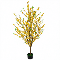 Künstliche Winterjasmin-Mehrzweigblume, gelbe Seiden-Forsythie, hoher Zweig, lange Blüte, Heimdekoration, Hersteller