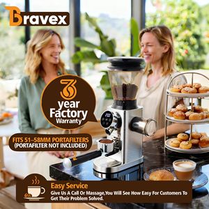 <span class=keywords><strong>Molinillo</strong></span> <span class=keywords><strong>de</strong></span> Café Burr para Uso Doméstico, Acero Inoxidable, 48 Ajustes <span class=keywords><strong>de</strong></span> Molienda Precisos, Soporte Desmontable con Embudo, para Espresso/Prensa Francesa/Cafetera <span class=keywords><strong>de</strong></span> Goteo/Café Frío - Product Image 6