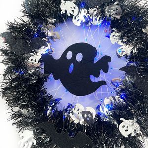 Guirnaldas Luminosas Qiankun para Halloween, Decoraciones Moradas para Interiores, Adornos Colgantes para Paredes de Fiesta - Product Image 4