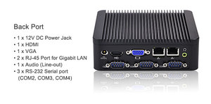 Qotom HD Video VGA <span class=keywords><strong>2</strong></span> * LAN 4 * com Puertos <span class=keywords><strong>3</strong></span> * USB <span class=keywords><strong>2</strong></span>,0 1 * USB3.0 Mini ITX Caja de computadora industrial Sin ventilador Mini PCs - Product Image 6