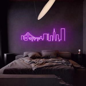 Letrero de Neón LED Personalizado con Diseño Gratuito, Venta al Por Mayor, Dropshipping, Letrero de Neón LED con el Horizonte de <span class=keywords><strong>San</strong></span> <span class=keywords><strong>Francisco</strong></span> para Vendedores de Etsy - Product Image 1