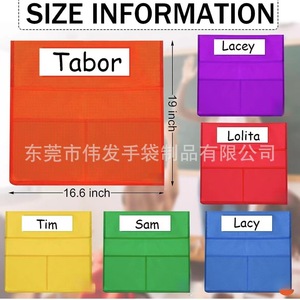 Multipurpose Oxford Fabric Storage Bag For Desk Chair Student Organizer With <b>Name</b> <b>Tag</b> Pocket Bedroom Use - Product Image 5