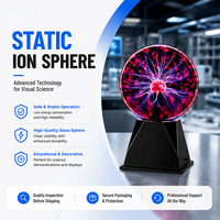 Boule de plasma sphérique attrayante, lumière ambiante, vente en gros, lampe à plasma pour cadeau de vacances, événement d'Halloween