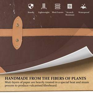 ヴィンテージスーツケース手作りレザートラベルケースパーソナルコスメティックブリーフケースPU素材ヴィンテージスタイルの荷物スピナーホイール付き - Product Image 6