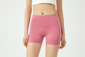 2024 verano personalizado mujer Yoga entrenamiento Cargo Booty Shorts con bolsillos cintura alta Scrunch Butt Cargo Shorts para mujeres - Product Image 3