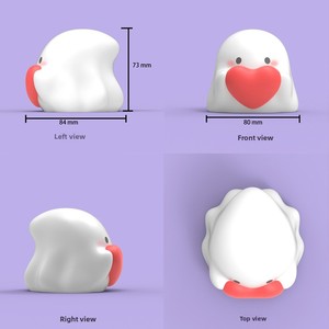 Lámpara de Noche de Silicona, Moderna y Minimalista, Luz de Ambiente para Mesita de Noche, Luz Nocturna Pequeña para Bebés, LED para Cuidado de los Ojos, Luminosa en la Oscuridad - Product Image 4