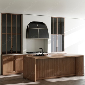 Muebles <span class=keywords><strong>de</strong></span> Cocina Modernos <span class=keywords><strong>de</strong></span> Lujo con Acabado Brillante, Vitrina <span class=keywords><strong>de</strong></span> Vidrio Inteligente, Diseño Modular <span class=keywords><strong>Integral</strong></span>, Suministros para Cocina Completa - Product Image 2