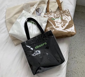 Sac de voyage en toile personnalisée en PVC avec fermeture éclair, imperméable, sac de shopping en toile enduite de PVC pour cadeau - Product Image 4