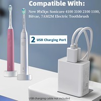 Charger Dinding Pengisian Cepat 5V2000mA Bersertifikasi RoHS FCC, Colokan US USB, Charger Ponsel Grosir 2 in 1, Charger Perjalanan dengan Logo