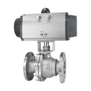 Vanne à boisseau sphérique à double action pneumatique DN40 en acier inoxydable, réversible, avec joint PTFE, marque MINASEN, 1,6 Mpa, Q641F-16P/C - Product Image 3