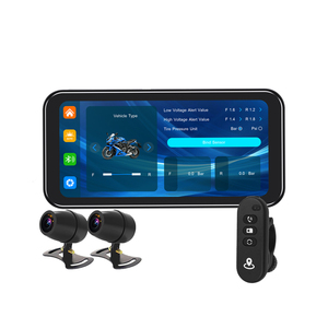 Wireless Carplay Motorcycle 6.25 ", sistem navigasi <span class=keywords><strong>Global</strong></span> sepeda motor tahan air dengan kontrol kawat kamera ganda - Product Image 1
