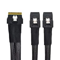 SAS SFF-8654 8i 74pin ke 2 mini-sas SFF-8087 kabel Server Hard Disk 0.5M 1M 12Gbps