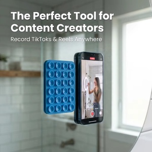 Support de téléphone en silicone flexible de nouvelle conception avec 24 ventouses et une forte aspiration pour une utilisation à la maison ou sur le bureau - Product Image 4