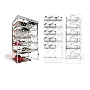 Carrusel inteligente vertical para exteriores Sistema de estacionamiento rotativo Estacionamiento vertical automático