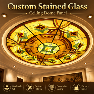Paneles de Vidrio Decorativos Hechos a Mano, Vidrio Artístico Tiffany para Iglesia, Catedral, Domo, <span class=keywords><strong>Puerta</strong></span>, Claraboya, Fabricante - Product Image 3