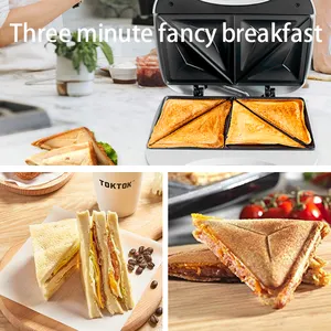 6 in 1 nicht klebende benutzer definierte Platten für Home 750W Pass Drop Test Frühstück Sandwich Maker