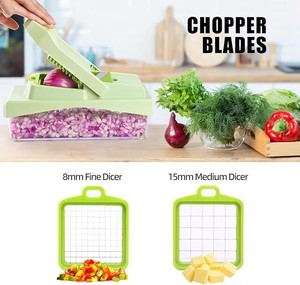 Hache-légumes avec récipient, <span class=keywords><strong>hachoir</strong></span> à aliments, coupe-oignons, râpe à fromage, trancheuse à mandoline, gadgets de cuisine et essentiels pour la maison - Product Image 4