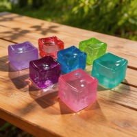 Bloc de sucre de malt transparent de 5 cm, jouet anti-stress souple et translucide en TPR, à remontée lente, durable, cadeau de bureau