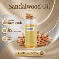 Huile essentielle de bois de santal naturelle, parfum boisé, ingrédient pour parfum, aromathérapie, cosmétique, soins personnels, approvisionnement en vrac