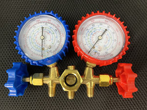 Jauge de collecteur AC 3 voies bon marché utilisée pour R22 R134A R404A R410A barre de réfrigérant/échelle Psi 3 pièces tuyau de charge 36Ft - Product Image 3