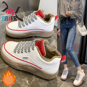 Calzado Deportivo Casual para Mujer, Color Blanco, con Suela Gruesa, a la Moda y Cálido - Product Image 4