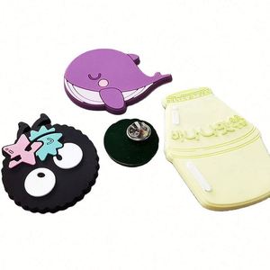 Decorative Safty Custom Logo Soft Silicone Ranks 3D Printed Rubber <b>Pins</b> - Product Image 1
