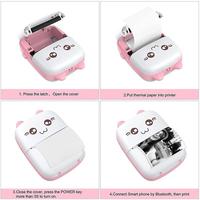 Impresora Térmica de Bolsillo para Uso Doméstico, Inalámbrica, Compatible con Android e iOS, Impresora Portátil de Códigos de Barras y Precios, Mini Impresora Térmica, Mini Impresora de Etiquetas
