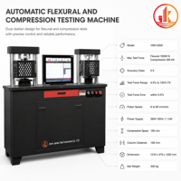 Máquina Automática de Prueba de Compresión para Concreto YAW-300D, Probador de Resistencia a la Flexión de Cemento y Mortero, 300kN, Clase 0.5