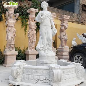 गर्म बिक्री सजावट हाथ नक्काशी वीनस सफेद संगमरमर की जन्म प्रतिमा पानी के फव्वारे - Product Image 6