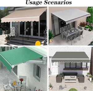 Hiện đại có thể thu vào Patio mái hiên với không thấm nước mặt trời và mưa bóng thay thế vải và khung kim loại Polyester buồm chất liệu - Product Image 4