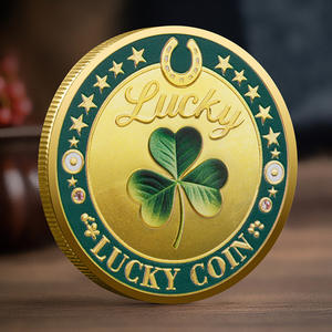 เหรียญนำโชค ฟอร์ทูน่า เอเทอร์นัม เครื่องรางนำโชค ชุบเหล็ก พิมพ์ลาย UV ลายนูน ลายโคลเวอร์ ช้าง ของที่ระลึก ออกแบบฟรี ของขวัญ - Product Image 5