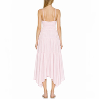Robes plissées irrégulières personnalisées en gros pour femmes, en mousseline transparente, idéales pour l'été et la plage