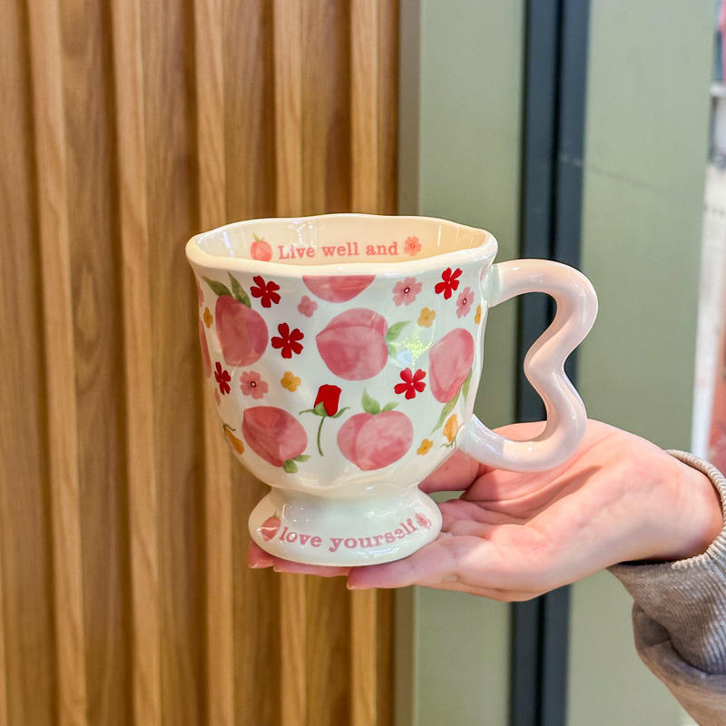 Tasse simple pêche rose