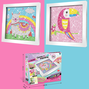 Nouveau produit bricolage <span class=keywords><strong>dessin</strong></span> animé dinosaure <span class=keywords><strong>paysage</strong></span> diamant peinture avec cadre rond encadré diamant art kit pour enfants <span class=keywords><strong>adulte</strong></span> peinture - Product Image 6