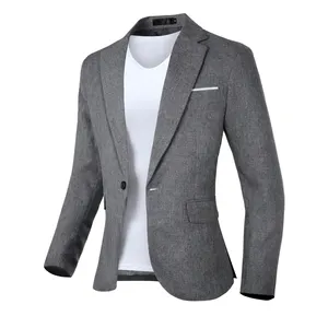 Erkek takım elbise Fit son slim fit iş resmi 1 parça blazer takım elbise