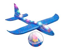 Hoshi Avion à lancer à la main de 48 cm, petit cochon volant, avion en mousse EPP, jouet d'extérieur, planeur à inertie pour enfants
