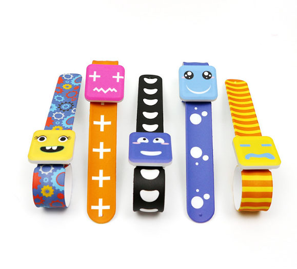 Cartoon Kids Silicone Watch Band with Customized Printing Loved by Children Funny Slap Band Digital Watch