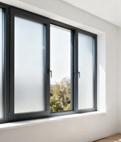 Puertas y Ventanas Corredizas de Aluminio con Doble Vidrio Personalizadas, Diseño Horizontal Moderno, Pantalla de Acero Inoxidable para Cocina y Escuela