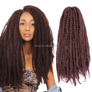 Kinky Afro Curl Ombre Extensión de cabello Barato Marley Trenza Extensión de cabello Marley Trenzado de cabello Marley Trenza Marely - Product Image 1