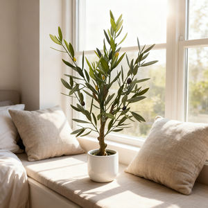 Arbres artificiels Pianta Verde de grande <span class=keywords><strong>taille</strong></span> à vendre, feuillage réaliste, tronc naturel, design en plastique, mariage, Noël - Product Image 4