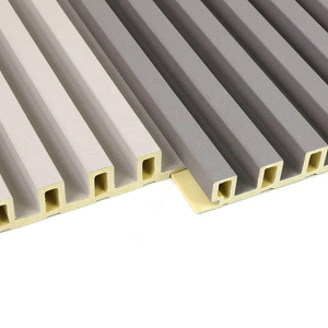 Nouvelle arrivée 8mm 9mm Panneau mural creux en WPC Plusieurs couleurs Film PVC mat Revêtement mural pour intérieur - Product Image 5