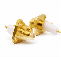 Conector RF SMA-KFD22 SMA Hembra de Montaje en Brida, 50 Ohmios, DC-6GHz, Conector Coaxial para Antena y Comunicación Inalámbrica