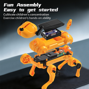 Juguete Electrónico para Niños, Modelo <span class=keywords><strong>de</strong></span> Perro Mecánico Construible con Extremidades Simuladas, Robot con Comando IA, Material Plástico - Product Image 2
