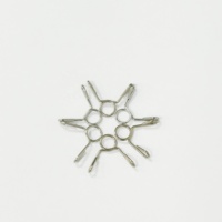 Ressort en alliage d'acier inoxydable personnalisé Ressorts de contact électrique Ressorts annulaires à pince plaqués zinc Bouton de broche