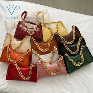 Young Lady Underarm Bags With Chain Ladies Popular Cheap Quality Purses For women