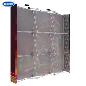 Aluminum Pop up Stand Banner Wall Commercial Display Floor Standing Silver Easy Assembly CN Fortune FZS-LW-B01 CN;GUA